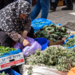 Straßenverkäuferin in Jerusalem